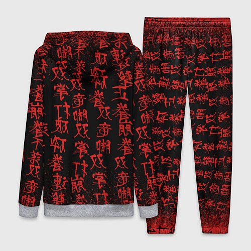 Женский костюм Дракон и катана - иероглифы / 3D-Меланж – фото 2