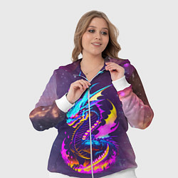 Женский 3D-костюм Space dragon - neon glow - neural network, цвет: 3D-белый — фото 2