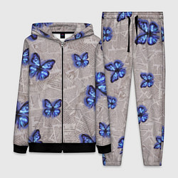 Женский костюм Газетные обрывки и синие бабочки