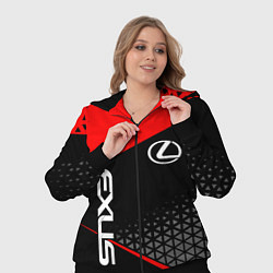 Женский 3D-костюм Lexus - red sportwear, цвет: 3D-черный — фото 2