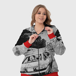 Женский 3D-костюм Тойота ae 86 - Инициал ди, цвет: 3D-красный — фото 2