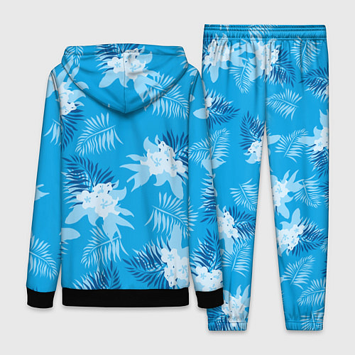 Женский костюм Синие цветы - Vice city - new ver / 3D-Черный – фото 2