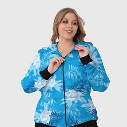 Женский 3D-костюм Синие цветы - Vice city - new ver, цвет: 3D-черный — фото 2