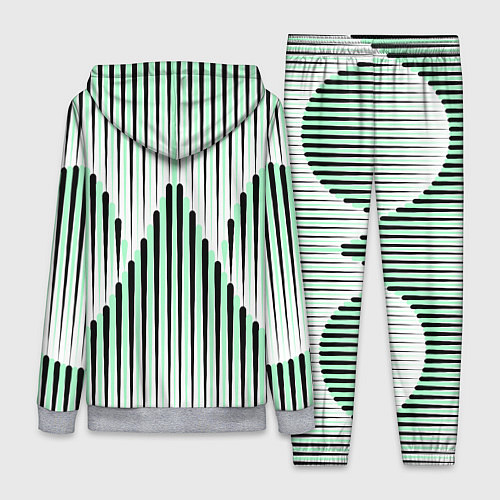 Женский костюм Зеленый геометрический круглый узор / 3D-Меланж – фото 2