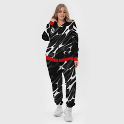 Женский 3D-костюм Volkswagen - острые линии, цвет: 3D-красный — фото 2