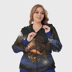 Женский 3D-костюм Рыба-дирижабль в ночи, цвет: 3D-синий — фото 2