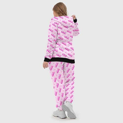 Женский костюм Паттерн - Барби и сердечки / 3D-Черный – фото 5