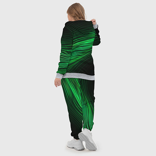 Женский костюм Green neon lines / 3D-Меланж – фото 5