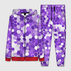 Женский 3D-костюм Кибер Hexagon Фиолетовый, цвет: 3D-красный