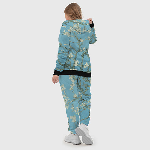 Женский костюм Цветущие ветки миндаля - картина ван Гога / 3D-Черный – фото 5