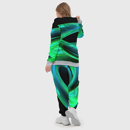 Женский костюм Green lines abstract / 3D-Меланж – фото 5