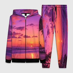 Женский 3D-костюм Пляж vice city, цвет: 3D-черный