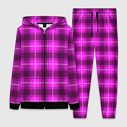Женский костюм Шотландка розовая