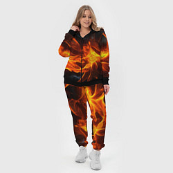Женский 3D-костюм Пламя костра, цвет: 3D-черный — фото 2