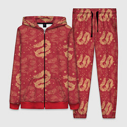Женский 3D-костюм The chinese dragon pattern, цвет: 3D-красный