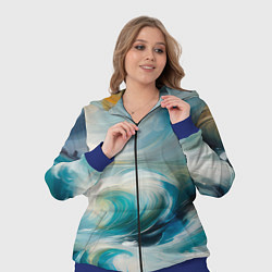 Женский 3D-костюм Штормовые волны океана, цвет: 3D-синий — фото 2