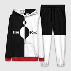 Женский костюм Ping-Pong черно-белое