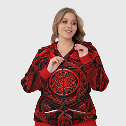 Женский 3D-костюм Скандинавский орнамент викингов, цвет: 3D-красный — фото 2