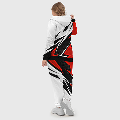 Женский костюм N7 mass effect - white and red / 3D-Черный – фото 5