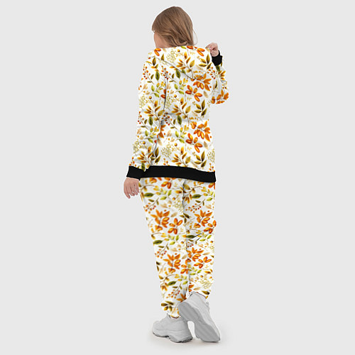 Женский костюм Осенние листья и желуди / 3D-Черный – фото 5