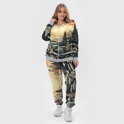 Женский 3D-костюм Зимний предновогодний пейзаж, цвет: 3D-меланж — фото 2