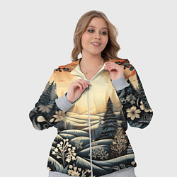 Женский 3D-костюм Зимний предновогодний пейзаж, цвет: 3D-меланж — фото 2