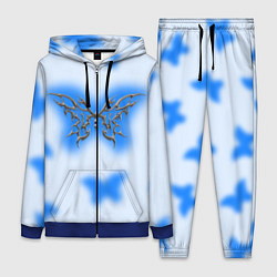 Женский 3D-костюм Y2K blue butterfly, цвет: 3D-синий