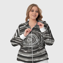 Женский 3D-костюм Круги бесконечности в космосе, цвет: 3D-белый — фото 2