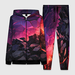 Женский костюм Темные фиолетовые камни текстура