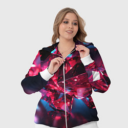 Женский 3D-костюм Стеклянные красные камни, цвет: 3D-белый — фото 2