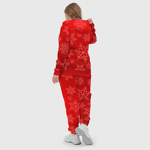 Женский костюм Красные снежинки / 3D-Красный – фото 5