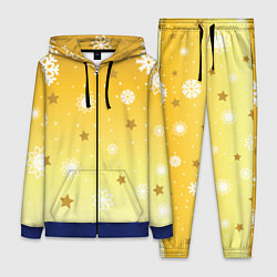 Женский костюм Снежинки и звезды на желтом