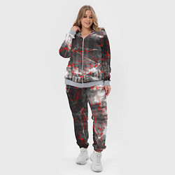 Женский 3D-костюм Красные узоры, цвет: 3D-меланж — фото 2