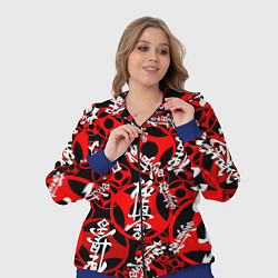 Женский 3D-костюм Карате киокушинкай лого паттерн, цвет: 3D-синий — фото 2