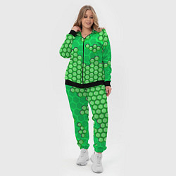 Женский 3D-костюм Зелёная энерго-броня из шестиугольников, цвет: 3D-черный — фото 2