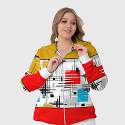 Женский 3D-костюм Узор красного горчичного цвета, цвет: 3D-белый — фото 2