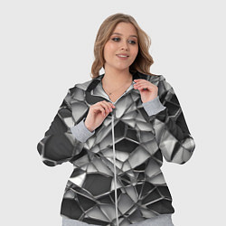 Женский 3D-костюм Чёрно-белая сетка, цвет: 3D-меланж — фото 2
