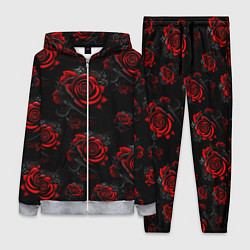 Женский костюм Красные розы цветы