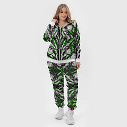 Женский 3D-костюм Зелёная кибернетическая броня, цвет: 3D-белый — фото 2
