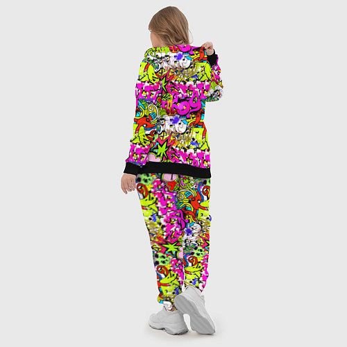 Женский костюм Цветное граффити / 3D-Черный – фото 5