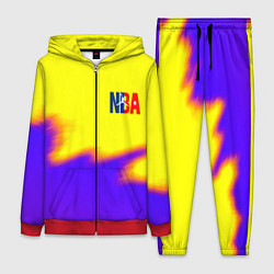 Женский 3D-костюм НБА баскетбол краски неоновые желтые, цвет: 3D-красный