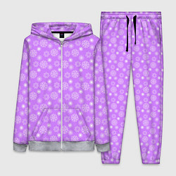 Женский костюм Сиреневый паттерн цветы