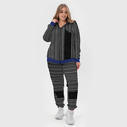 Женский 3D-костюм Visual zebra stripes, цвет: 3D-синий — фото 2