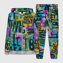 Женский костюм Загадочный абстрактный текст на ярком фоне