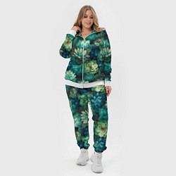 Женский 3D-костюм Суккуленты акварель- паттерн, цвет: 3D-белый — фото 2