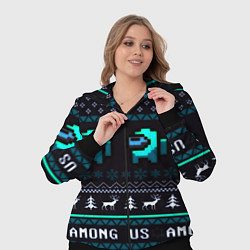 Женский 3D-костюм Among us зима олени, цвет: 3D-черный — фото 2