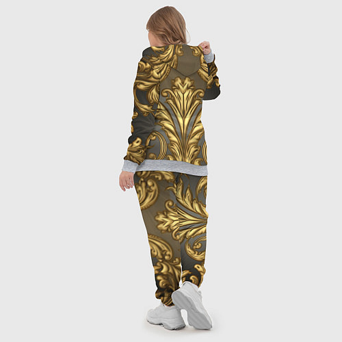 Женский костюм Лепнина объемные золотые узоры / 3D-Меланж – фото 5