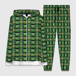 Женский костюм Зеленый абстрактный паттерн