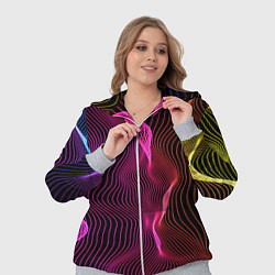 Женский 3D-костюм Переплетающие цветные линии, цвет: 3D-меланж — фото 2