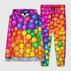 Женский 3D-костюм Разноцветные шарики, цвет: 3D-меланж